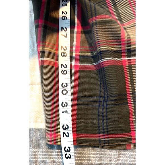 Tommy Hilfiger Plaid Wide Leg Pants With Bottom Snaps - Black and Pink - Picture 13 of 13